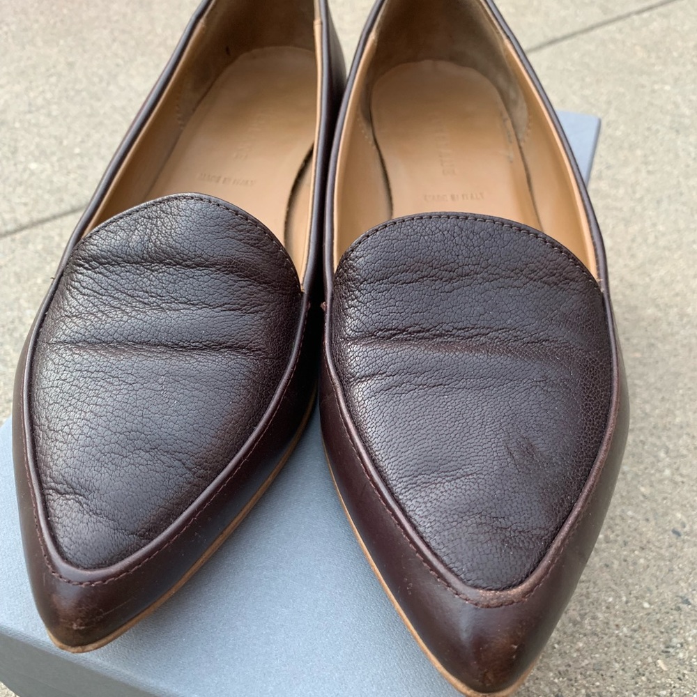 Everlane Modern Point Burgundy brown